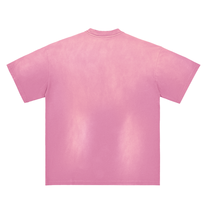 FREAKON Distressed Pink Metal Logo Tee